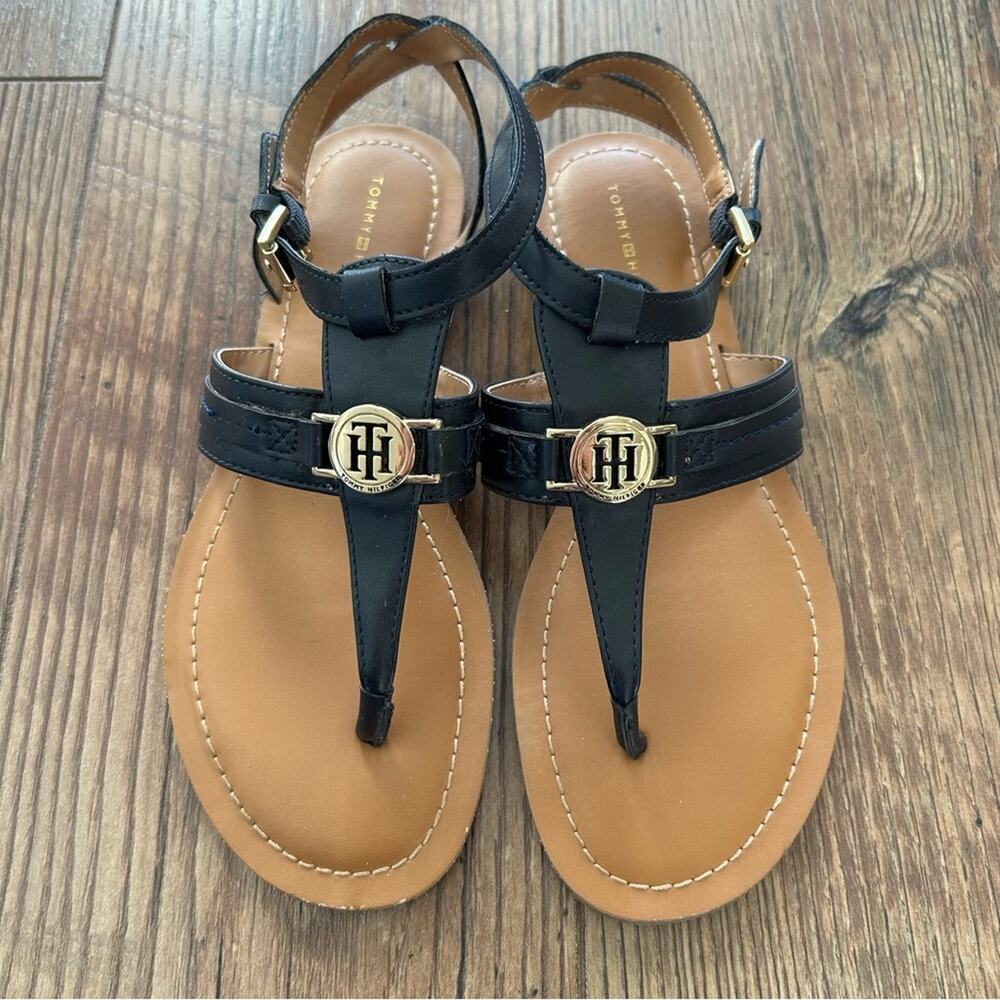 Tommy Hilfiger Thong Sandals Navy Blue Size 6